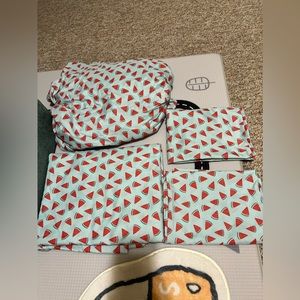 4 PCs Cynthia Rowley Queen Size Bed Sheets Set - Cute Watermelon